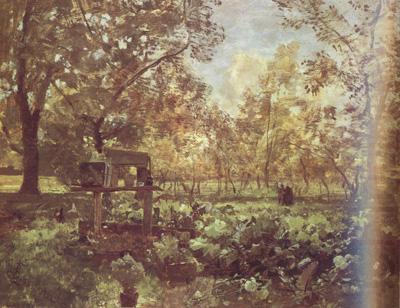 Jakob Emil Schindler Peasant Garden at Goisern (nn02) china oil painting image